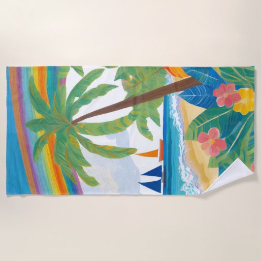 Kokospalmen Strandtuch (Vorderseite)