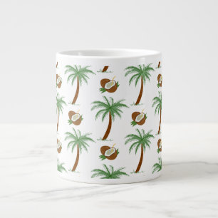 Kokospalmen-Tropen-Kaffeetasse Insel Escape Jumbo-Tasse