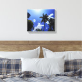 Kokospalmen und Himmel Leinwanddruck (Insitu (Schlafzimmer))