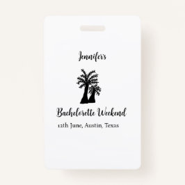 Kokospalmenklub am Wochenende Bachelorette Name Ausweis