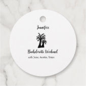 Kokospalmenklub am Wochenende Bachelorette Name Geschenkanhänger (Rückseite)