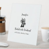 Kokospalmenklub am Wochenende Bachelorette Name Sockelschild (In Situ)