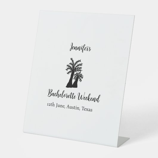 Kokospalmenklub am Wochenende Bachelorette Name Sockelschild (Vorderseite)