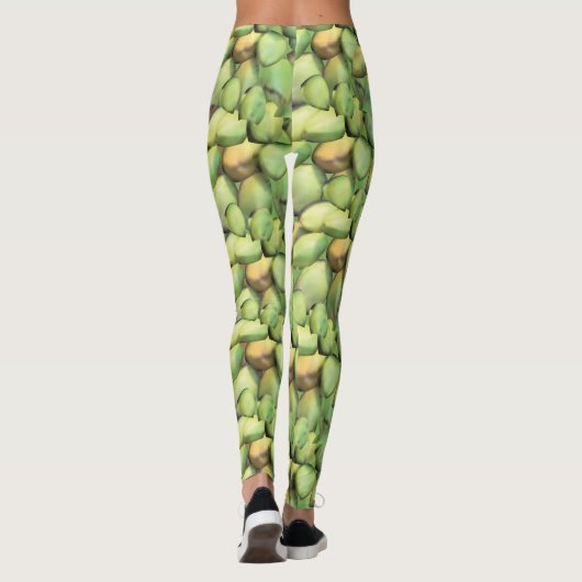 Kokospalmenmuster aus tropischem Obst Leggings (Rückseite)