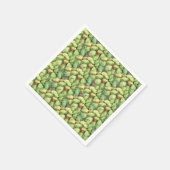 Kokospalmenmuster aus tropischem Obst Serviette (Ecke)