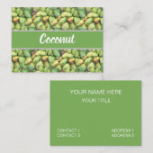 Kokospalmenmuster aus tropischem Obst Visitenkarte (Vorne/Hinten)