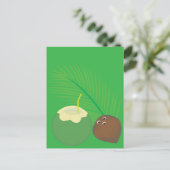 Kokossaft Postkarte (Stehend Vorderseite)