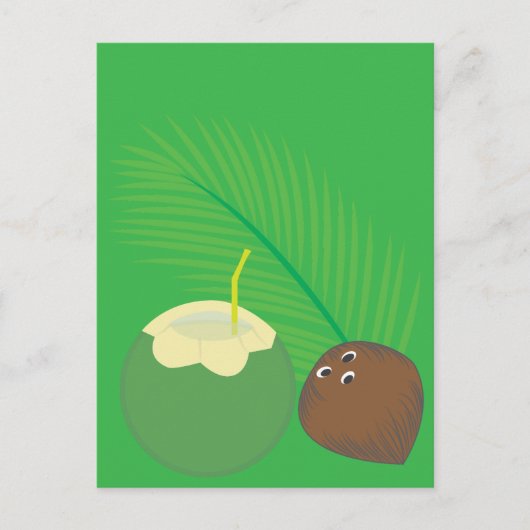 Kokossaft Postkarte (Vorderseite)