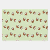 Kokosscheiben-Muster auf grün Geschenkpapier Set (Vorderseite 3)