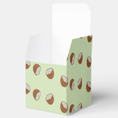 Kokosscheiben-Muster auf grün Geschenkschachtel (Geöffnet)