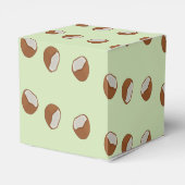 Kokosscheiben-Muster auf grün Geschenkschachtel (Rückseite)