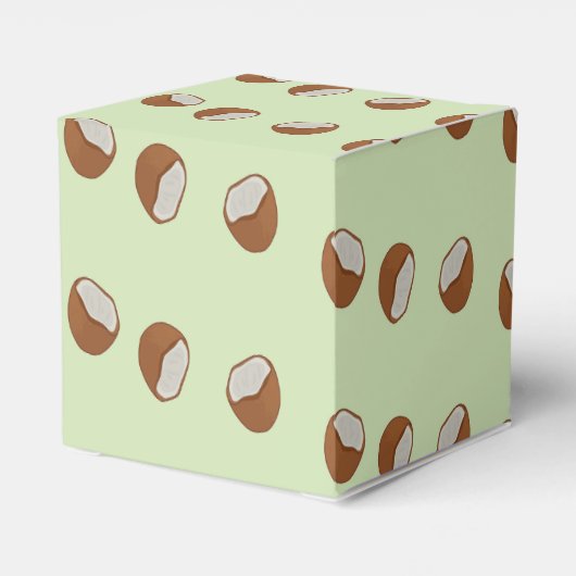 Kokosscheiben-Muster auf grün Geschenkschachtel (Rückseite)