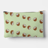 Kokosscheiben-Muster auf grün Zubehörtasche (Rückseite)