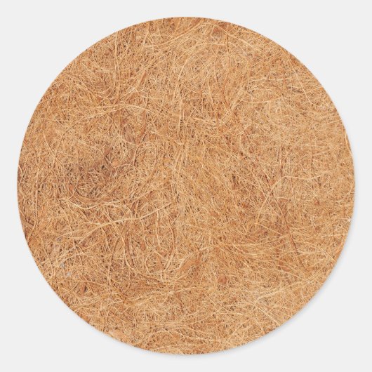 Kokosstruktur Runder Aufkleber (Vorderseite)