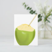 Kokoswasser Postkarte (Stehend Vorderseite)