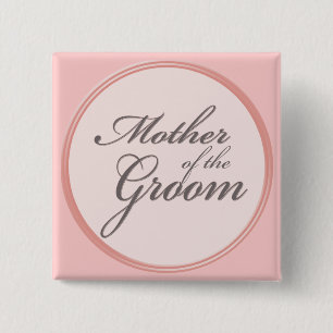 Koksgraue hellrosa Mutter des Bräutigams Button