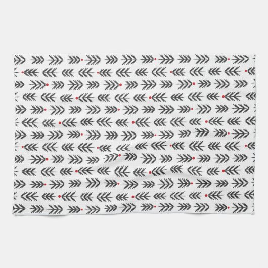 Kökshandduk med julgranar geschirrtuch (Horizontal)