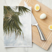 Kökshandduk med palmtryck – foto från Kroatien Geschirrtuch (Viertel Falte)