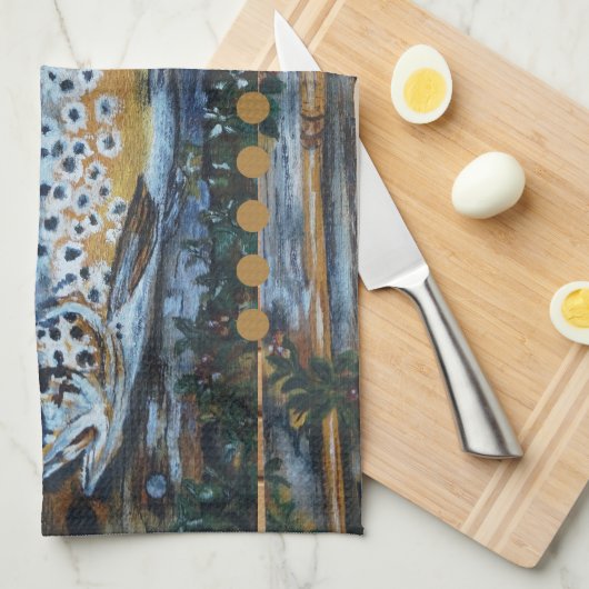 Kökshandduk Skitfiske Geschirrtuch (Viertel Falte)