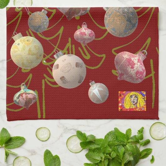 Kökshanddukar Happy Holidays Geschirrtuch (Gefaltet)