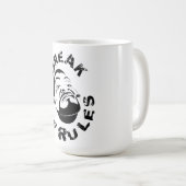 Koksmann Brich die Regeln Kaffeetasse (VorderseiteRechts)