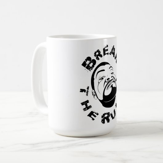 Koksmann Brich die Regeln Kaffeetasse (Vorderseite Links)