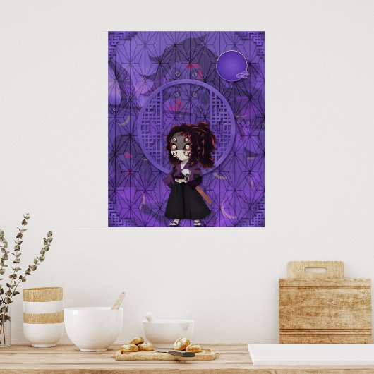 Kokushibo Obermoon 1 Chibi Poster (Küche)