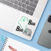 KOL_Joy Ghost Aufkleber (Laptop mit iPhone)