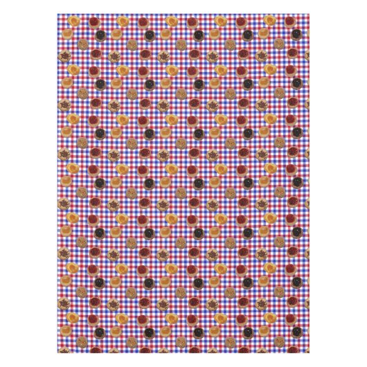 Kolaches auf tschechischem Karo tablecloth Tischdecke (Vorderseite)