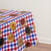 Kolaches auf tschechischem Karo tablecloth Tischdecke (Beispiel)