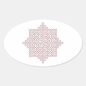 Kolam Art#1 Ovaler Aufkleber (Vorderseite)