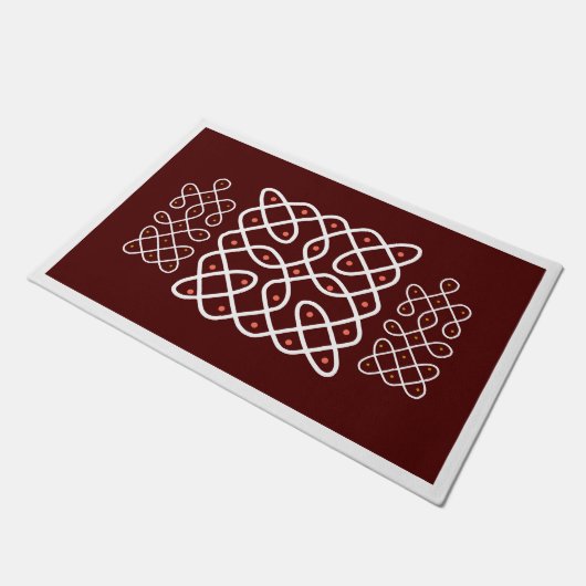 Kolam Diwali Doormat Fußmatte (Schrägansicht)