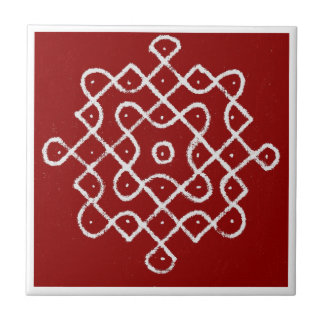 Kolam Rangoli Fliese