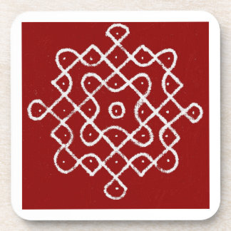 Kolam Rangoli Glass Untersetzer