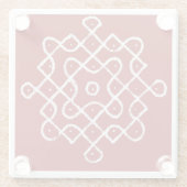 Kolam Rangoli Glasuntersetzer (Rückseite)
