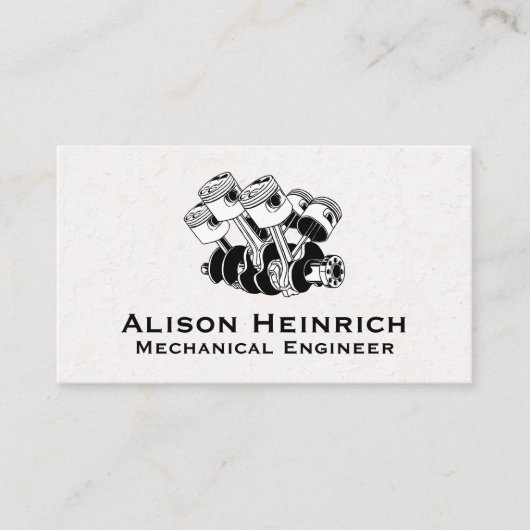 Kolben Auto Motor Visitenkarte (Vorderseite)