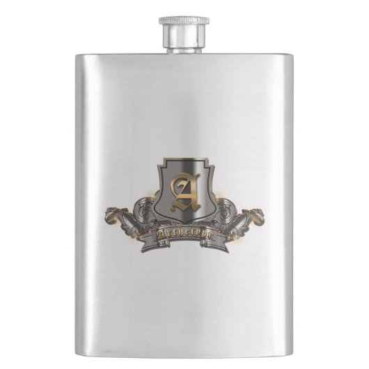 Kolben (Edelstahl) 8 oz. Flachmann (Vorderseite)