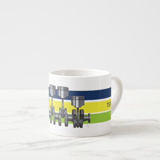 Kolben-Kurbelwelle Espressotasse (Vorderseite Rechts)