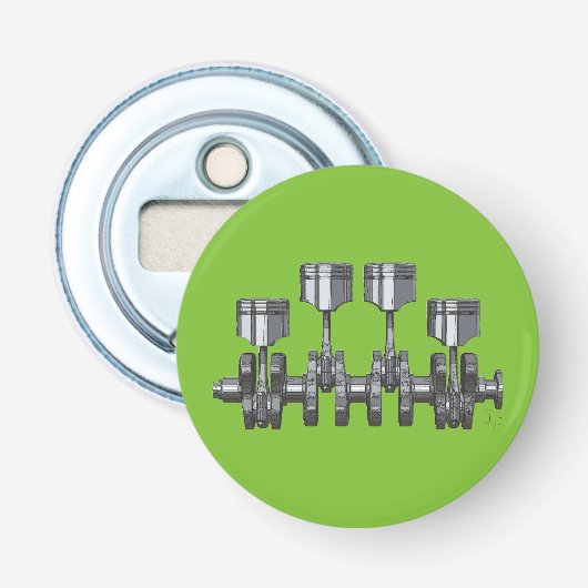 Kolben-Kurbelwelle Flaschenöffner (Vorderseite)