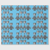 Kolben-Kurbelwelle Geschenkpapier (Flach)