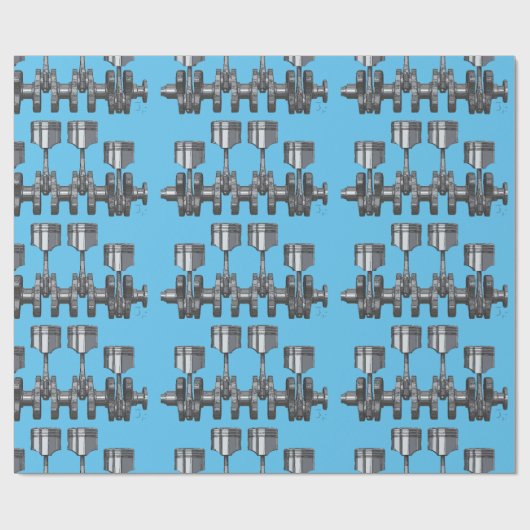 Kolben-Kurbelwelle Geschenkpapier (Flach)