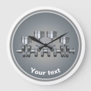 Kolben-Kurbelwelle Große Wanduhr