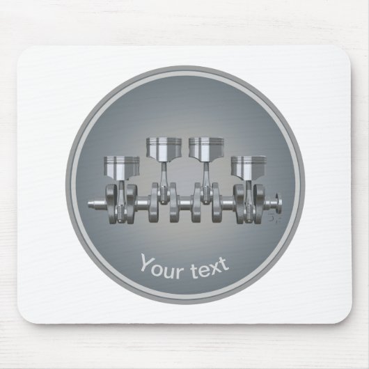 Kolben-Kurbelwelle Mousepad (Vorne)