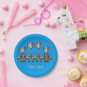 Kolben-Kurbelwelle Pappteller (Party)