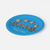 Kolben-Kurbelwelle Pappteller (Schrägansicht)