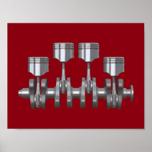 Kolben-Kurbelwelle Poster