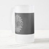 Kolben-Motor Mattglas Bierglas (Vorderseite Links)