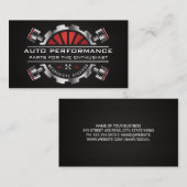 Kolbengetriebe | Metallisch Visitenkarte (Vorne/Hinten)