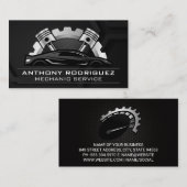 Kolbengetriebe und Motor | Auto Visitenkarte (Vorne/Hinten)