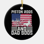 Kolbenroden und Vater Bods Mechanic USA 4. Juli Keramik Ornament (Vorne)